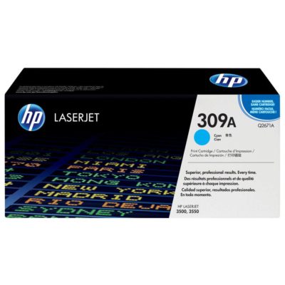 Hp 309A Toner, Cyan Single Pack, Q2671A Hp 309A Toner, Cyan Single Pack, Q2671A